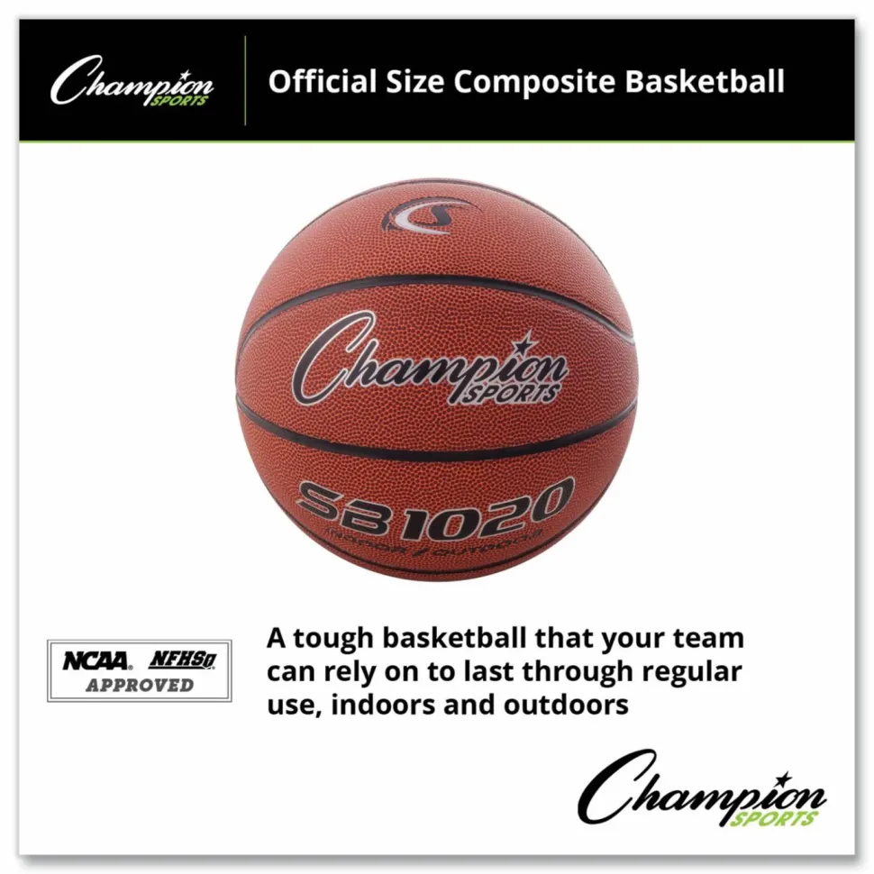 Champion Sports Official Size Composite Basketball - 29.50" - 7 - 1 Each
