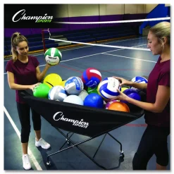 Champion Sports Pro Collapsible Volleyball Cart, 23