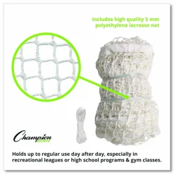 Champion Sports Pro High School Lacrosse Goal, 6 ft x 6 ft, 1.65