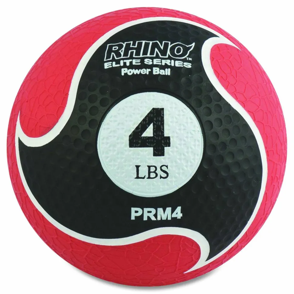 Champion Sports Rhino Elite Medicine Ball, 4 lb, Red
