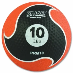 Champion Sports Rhino Elite Medicine Ball, 10 lb, Orange