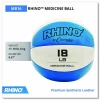 Champion Sports Rhino Leather Medicine Ball, 18 lb, Teal/White
