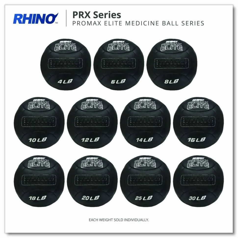 Champion Sports Rhino Promax Elite Medicine Ball, 6 lb, Black
