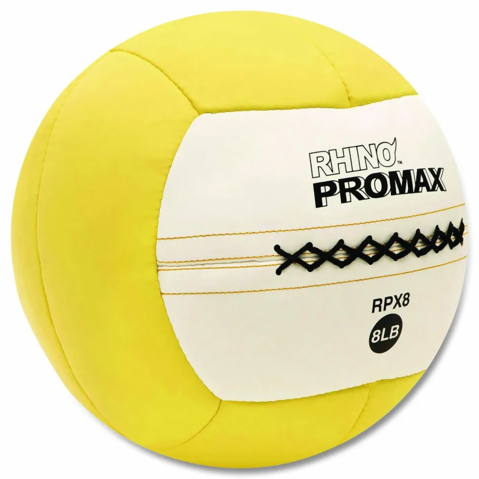 Champion Sports Rhino Promax Medicine Ball, 8 lb, Yellow