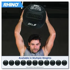Champion Sports Rhino Promax Elite Medicine Ball, 10 lb, Black