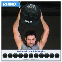 Champion Sports Rhino Promax Elite Medicine Ball, 8 lb, Black