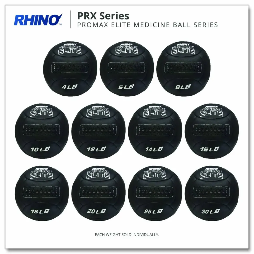 Champion Sports Rhino Promax Elite Medicine Ball, 8 lb, Black