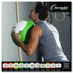 Champion Sports Rhino Promax Medicine Ball, 16 lb, Purple