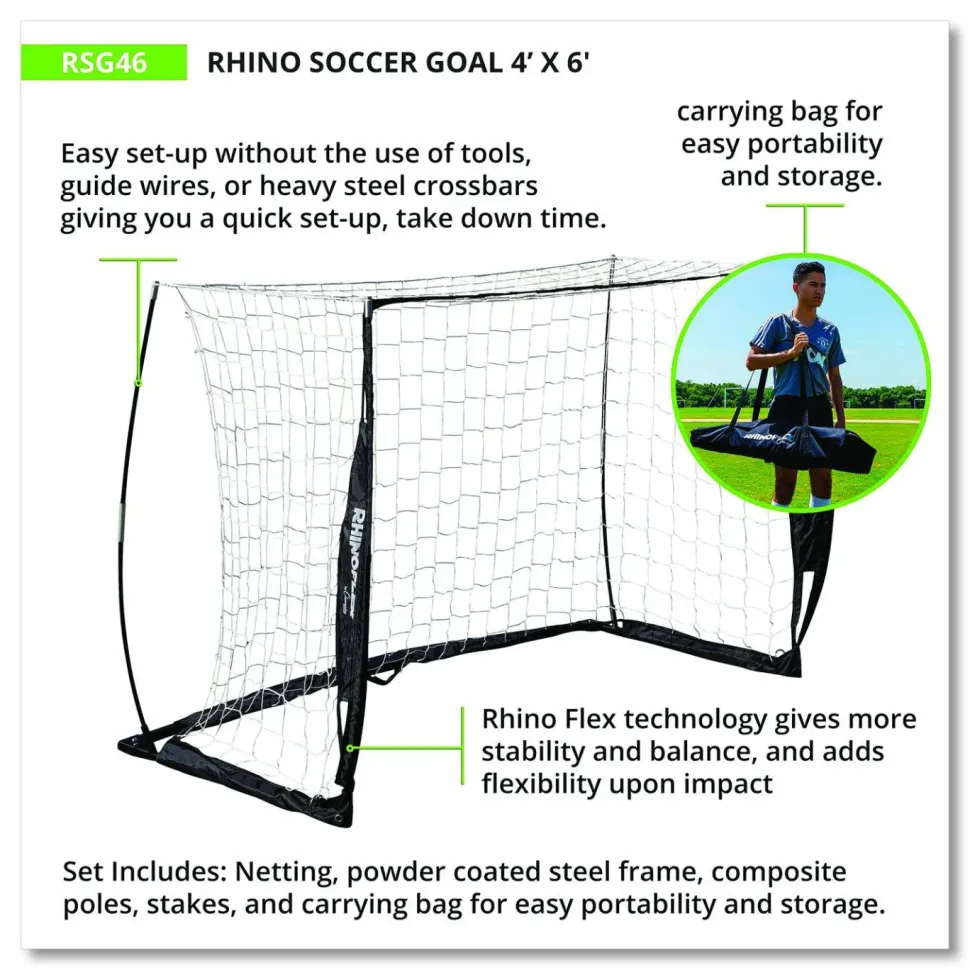 Champion Sports Rhino Soccer Goal, 48" x 72"