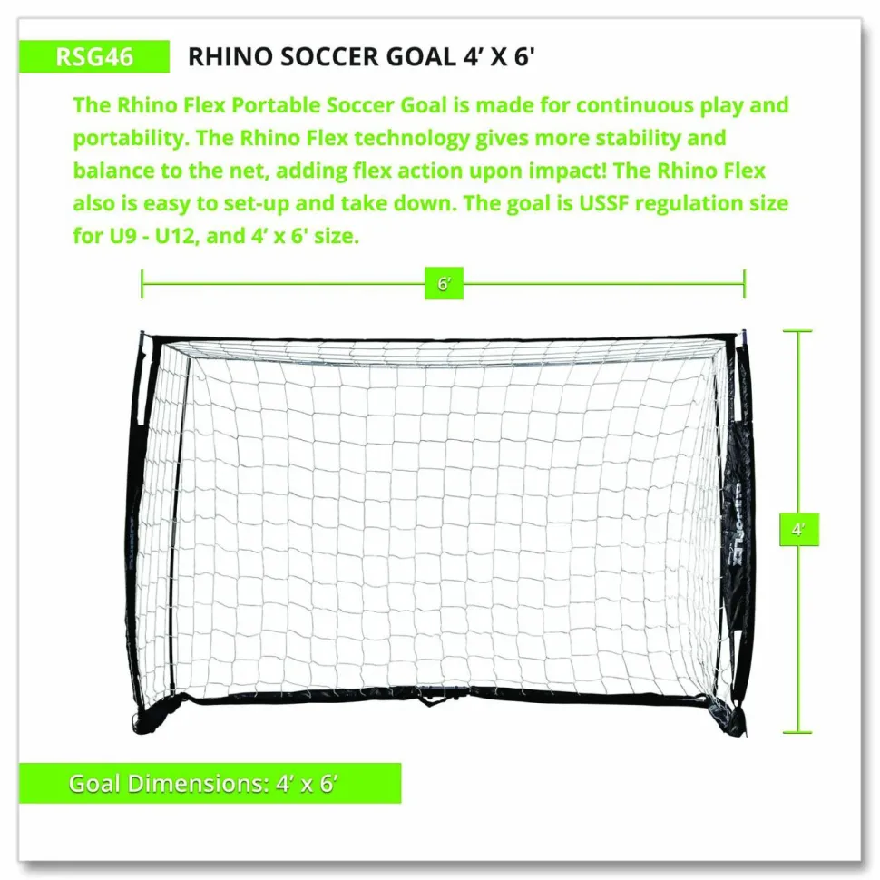 Champion Sports Rhino Soccer Goal, 48" x 72"