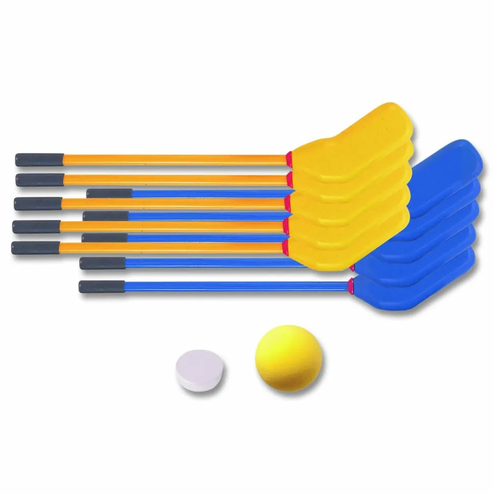 Champion Sports Rhino Soft Hockey Set, 30" Long, (10) Sticks/7" Ball/4" Puck
