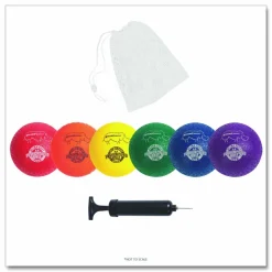 Champion Sports Rhino Soft Playground Ball Set, 8.5" Diameter, Assorted Colors, 6/Set