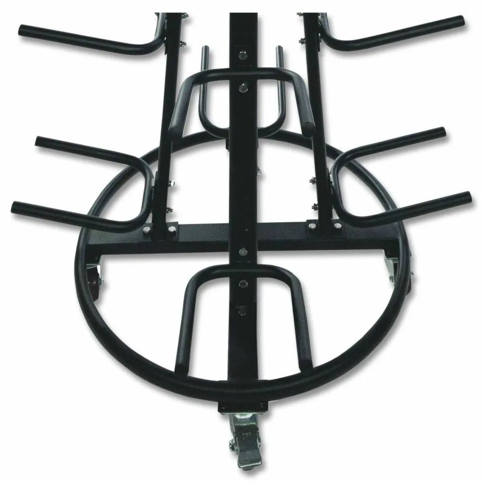 Champion Sports Round Medicine Ball Tree, 31" x 31" x 66.5", Black