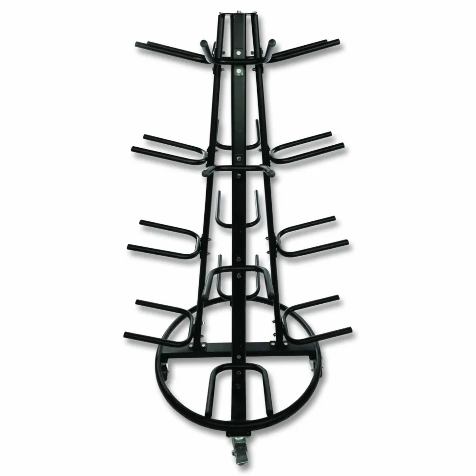 Champion Sports Round Medicine Ball Tree, 31" x 31" x 66.5", Black