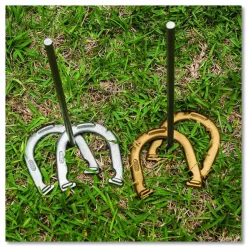 Champion Sports Steel Horseshoe Set, (4) Horseshoes/(2) 24