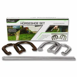 Champion Sports Steel Horseshoe Set, (4) Horseshoes/(2) 20