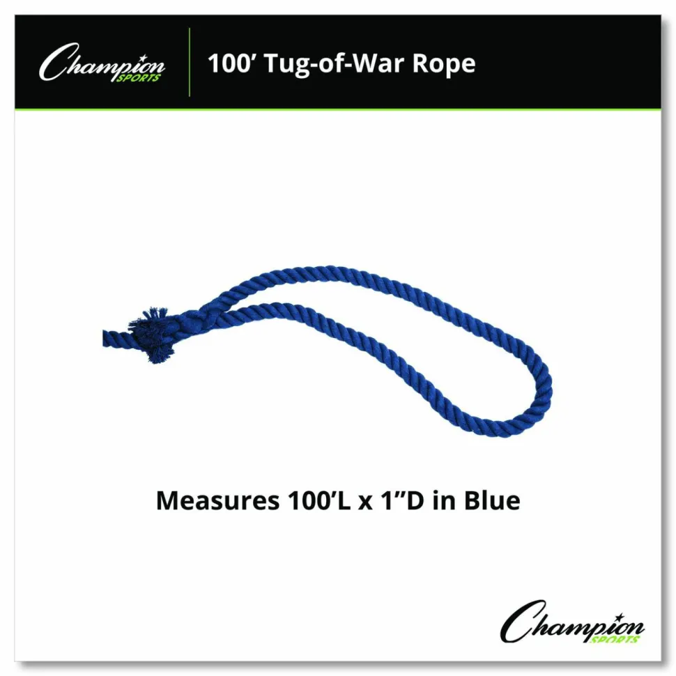 Champion Sports Tug-of-War Rope, 100 ft, 1" dia