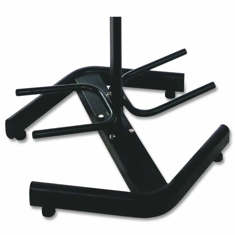 Champion Sports U-Ring Double Medicine Ball Tree, 28" x 28" x 60", Black