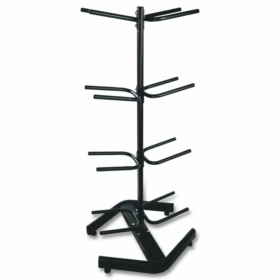 Champion Sports U-Ring Double Medicine Ball Tree, 28" x 28" x 60", Black