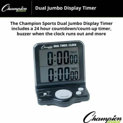 Champion Sport Dual-Display Timer, Black