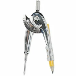Charles Leonard Ball Bearing Compass with Traditional Pointed Tip, 12" Maximum Diameter, Metal, Dozen