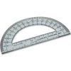 Charles Leonard Open Center Protractor, Plastic, 6" Ruler Edge, Clear, Dozen
