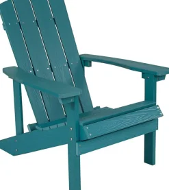 Charlestown Commercial All-Weather Poly Resin Wood Adirondack Chair in Sea Foam
