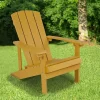Charlestown Commercial All-Weather Poly Resin Wood Adirondack Chair in Yellow