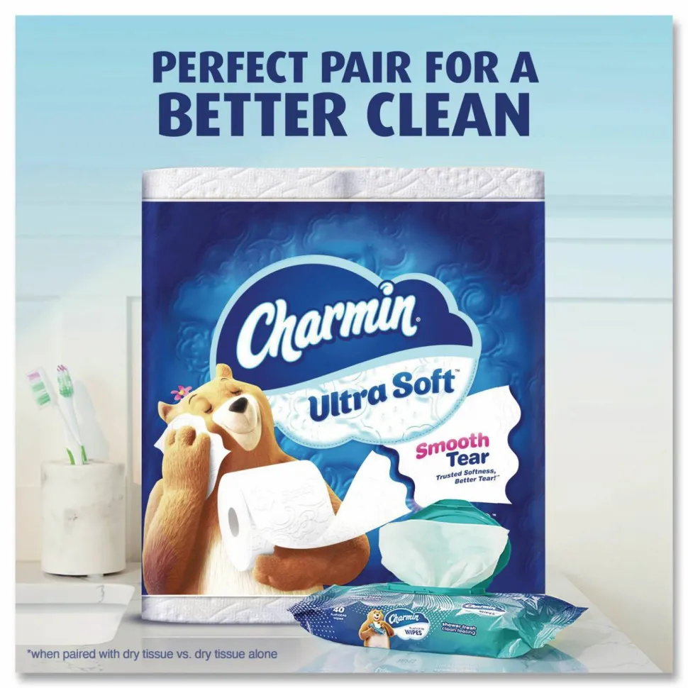 Charmin Ultra Soft Bathroom Tissue, Mega Roll, Septic Safe, 2-Ply, White, 208 Sheets/Roll, 12 Rolls/Pack, 5 Packs/Carton