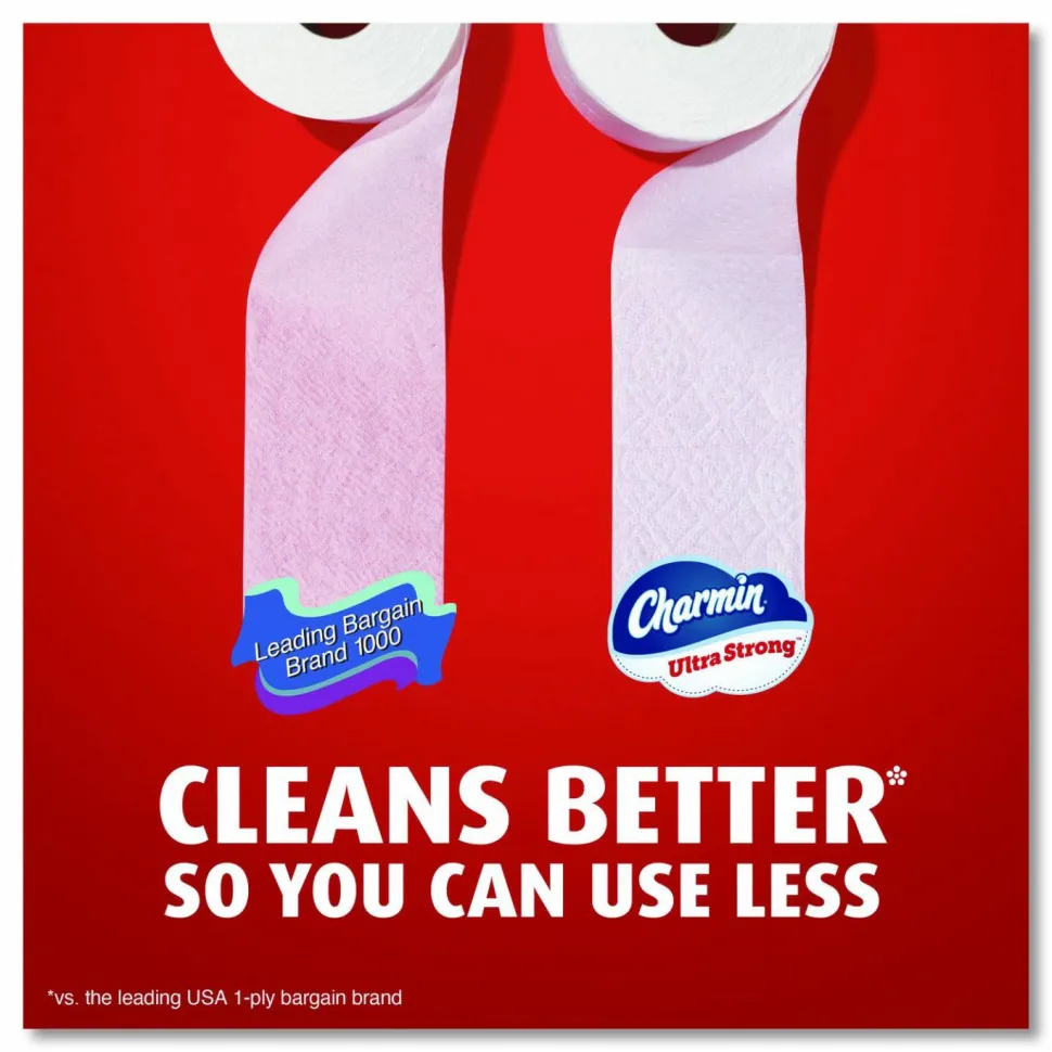 Charmin Ultra Strong Bathroom Tissue, Septic Safe, 2-Ply, White, 220 Sheets/Roll, 4 Rolls/Pack, 8 Packs/Carton