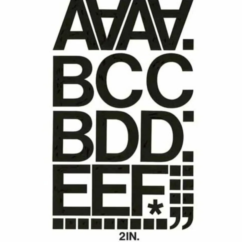 Chartpak Pickett Vinyl Letters And Numbers, 2", Black