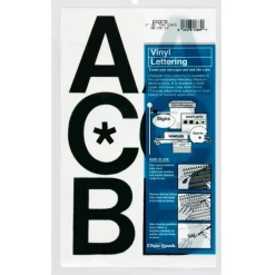 Chartpak Pickett Vinyl Letters, 3", Black, Pack Of 50
