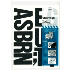 Chartpak Pickett Vinyl Letters, 4", Black