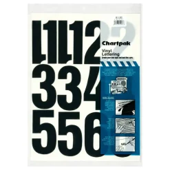 Chartpak Pickett Vinyl Numbers, 4", Black, Pack Of 23