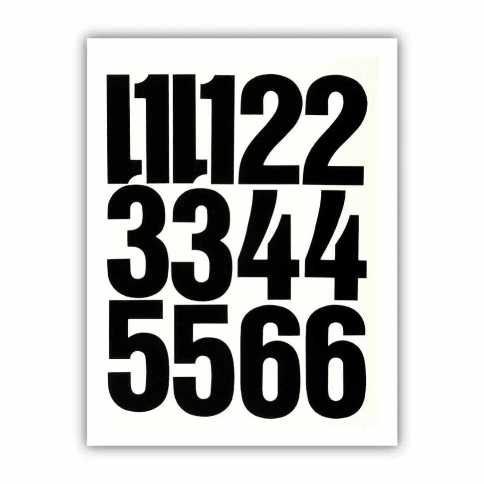 Chartpak Pickett Vinyl Numbers, 4", Black, Pack Of 23