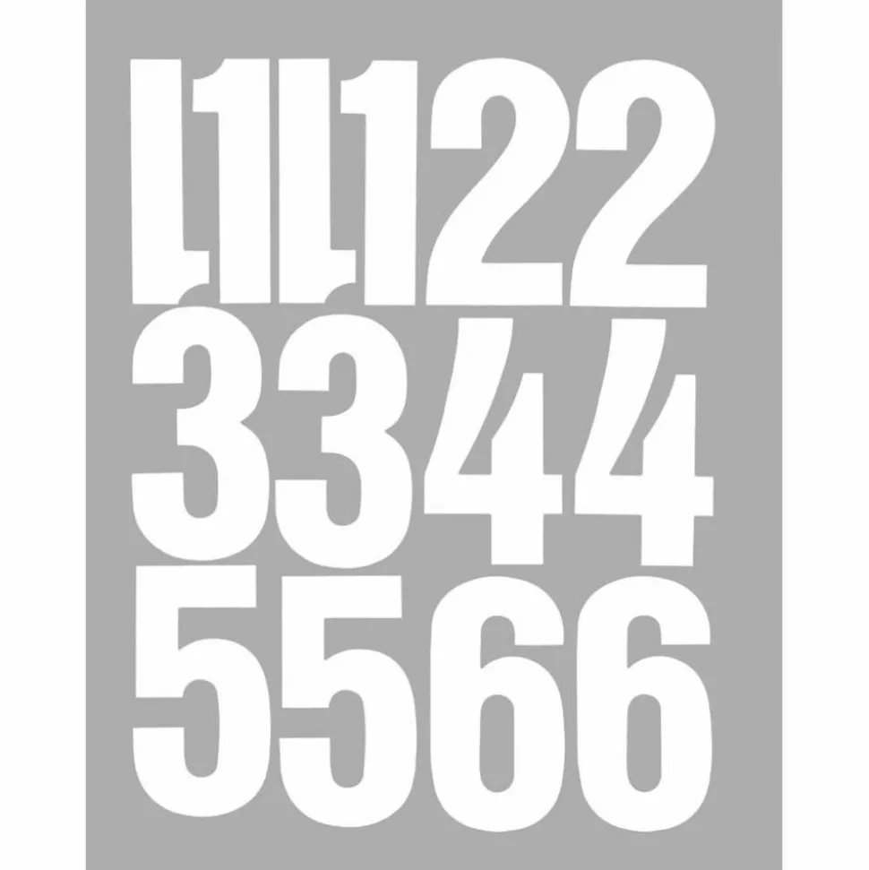 Chartpak Pickett Vinyl Numbers, 4", White, Pack Of 23