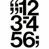 Chartpak Press-On Vinyl Self-Adhesive Numbers, 3" Tall, Black Characters, 10/Pack