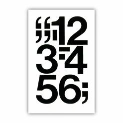 Chartpak Press-On Vinyl Self-Adhesive Numbers, 3