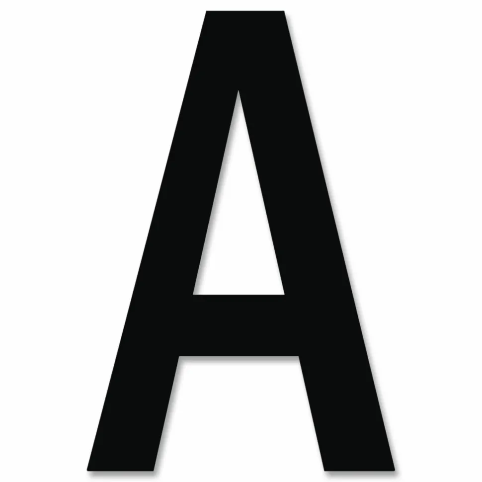 Chartpak Vinyl Helvetica Style Letters/Numbers - 10, 35 (Numbers, Capital Letter, Symbols) Shape - Self-adhesive - 1.50" - Black - Vinyl - 1 / Pack