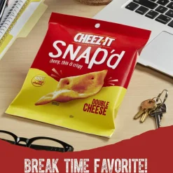 Cheez-It Snap'd Crackers Variety Pack, Cheddar Sour Cream and Onion; Double Cheese, 0.75 oz Bag, 42/Carton