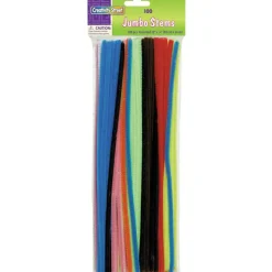 Chenille Kraft Jumbo Pipe Cleaners, Assorted, Pack Of 100