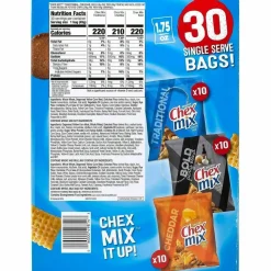 Chex Mix Varieties, Assorted Flavors, 1.75 oz Pack, 30 Packs/Carton