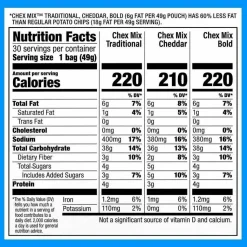 Chex Mix Varieties, Assorted Flavors, 1.75 oz Pack, 30 Packs/Carton