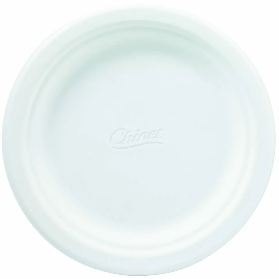 Chinet Classic Paper Plates, 6.75" dia, White, 125/Pack, 8 Packs/Carton