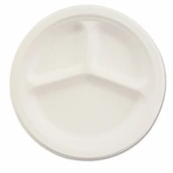 Chinet Paper Dinnerware, 3-Compartment Plate, 9.25