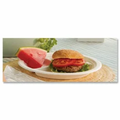 Chinet Paper Dinnerware, 3-Compartment Plate, 9.25