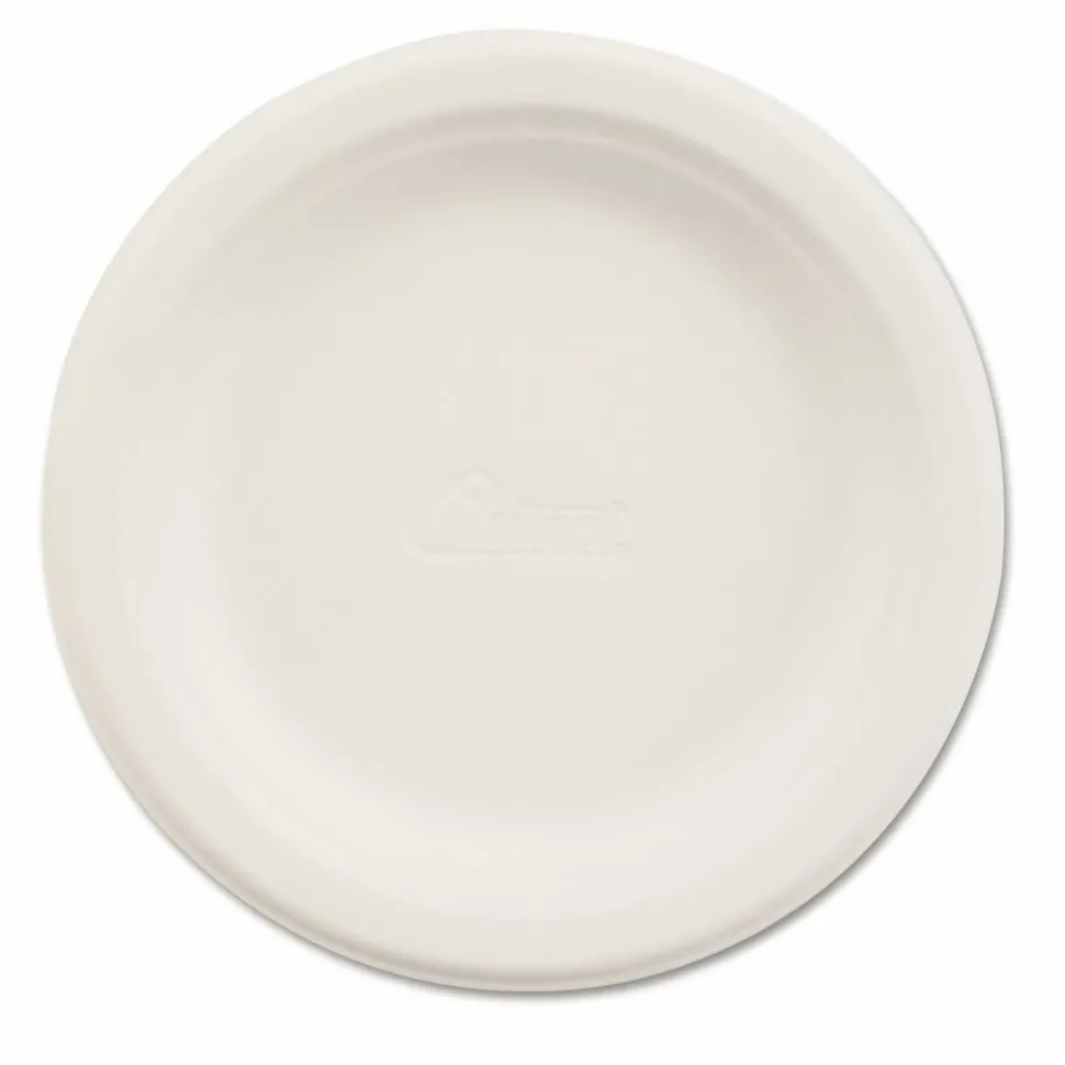 Chinet Paper Dinnerware, Plate, 6" dia, White, 1,000/Carton
