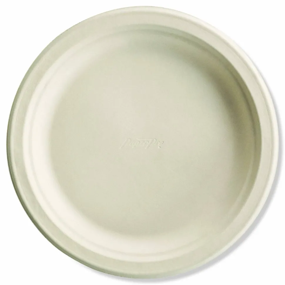 Chinet PaperPro Naturals Molded Fiber Dinnerware, Round Plates, 8.75" dia, White, 125/Pack, 4 Packs/Carton