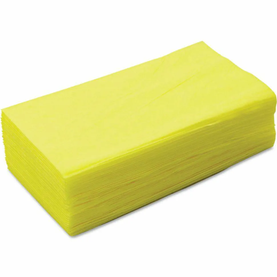 Chix Masslinn Dust Cloths, 1-Ply, 24 x 24, Unscented, Yellow, 30/Bag, 5 Bags/Carton
