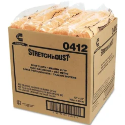 Chix Stretch 'n Dust Cloths, 11.63 x 24, Yellow, 40 Cloths/Pack, 10 Packs/Carton